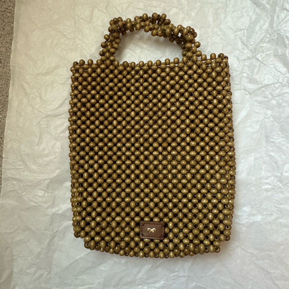 Anya Hindmarch Brown Beaded Mini Bag with White Eye Detail - Picture 5 of 6
